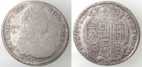 Napoli. Carlo VI. 1711-1734. Mezza Piastra 1730. Ag.
