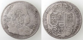 Napoli. Carlo VI. 1711-1734. Mezza piastra 1733. Ag.