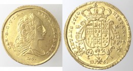 Napoli. Carlo di Borbone. 1734-1759. 6 Ducati 1750. Au.