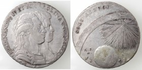 Napoli. Ferdinando IV. 1759-1798. Piastra 1791. Soli Reduci. Ag.