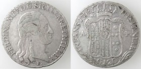 Napoli. Ferdinando IV. 1759-1798. Piastra 1798. Ag.