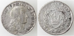 Napoli. Ferdinando IV. 1759-1798. Tarì 1796. Ag.