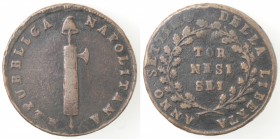Napoli. Repubblica Napoletana. 1799. 6 Tornesi 1799. Ae.