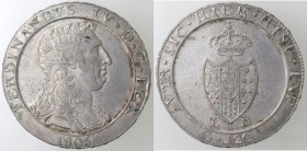 Napoli. Ferdinando IV. 1804-1805. Piastra 1805. Ag.