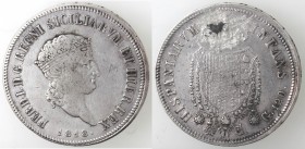Napoli. Napoli. Ferdinando I. 1816-1825. Piastra 1818. Ag.