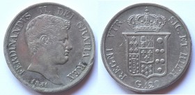 Napoli. Ferdinando II. 1830-1859. Piastra 1831. Ag.