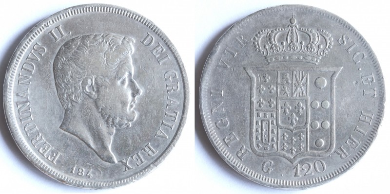 Zecche Italiane. Napoli. Ferdinando II. 1830-1859. Piastra 1840. Ag. M 548. Peso...