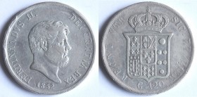 Napoli. Ferdinando II. 1830-1859. Piastra 1852. Ag.