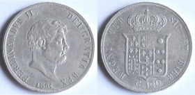 Napoli. Ferdinando II. 1830-1859. Piastra 1854. Ag.
