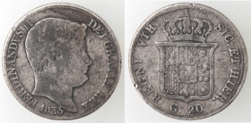 Napoli. Ferdinando II. 1830-1859. Tari 1835. Ag.