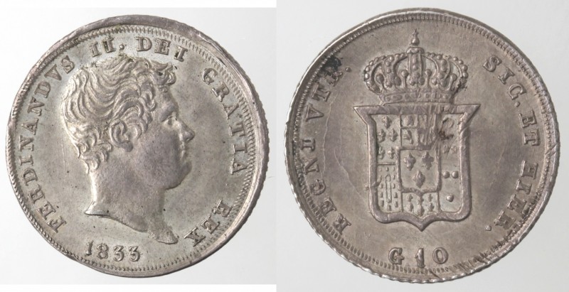 Zecche Italiane. Napoli. Ferdinando II. 1830-1859. Carlino 1833. Ag. M 629. Peso...