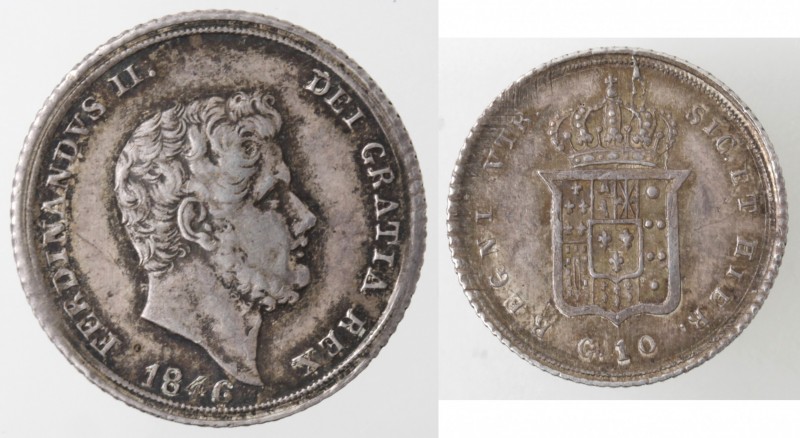 Zecche Italiane. Napoli. Ferdinando II. 1830-1859. Carlino 1846. Ag. M 643. Peso...