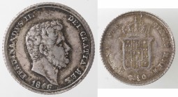Napoli. Ferdinando II. 1830-1859. Carlino 1846. Ag.