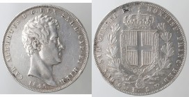 Carlo Alberto. 1831-1849. 5 Lire 1848. Genova. Ag.