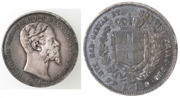 Vittorio Emanuele II. 1849-1861. Lira 1850 T. Ag.