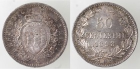 San Marino. 50 centesimi 1898. Ag.