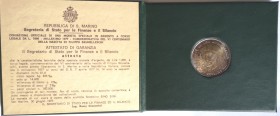 San Marino. 1000 lire 1977. Ag. V Centenario della nascita di Brunelleschi.