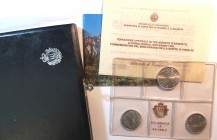 San Marino. Trittico 1'000, 500 e 500 lire. 1981 Publio Virgilio. Ag.