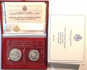 San Marino. Dittico. 500 Lire + 1.000 lire 1991. Verso Barcellona 1992. Ag.