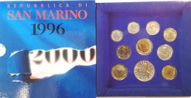San Marino. Serie divisionale annuale 1996 L'uomo verso il terzo millennio. Con 1000 lire in Ag.