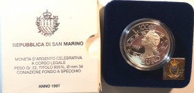 San Marino. 10000 lire 1997. Ag. Gig.