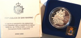 San Marino. 10000 lire 2000. Ag. Nascita di Gesù.