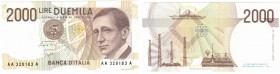 Repubblica Italiana. 2.000 Lire Guglielmo Marconi. Tripla A. Dec. Min. 24 Ottobre 1990.
