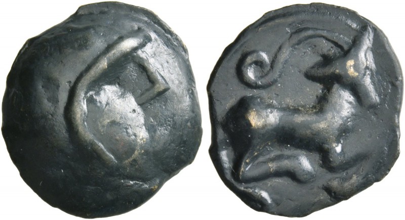 CELTIC, Central Gaul. Aedui . 50-30 BC. Cast unit (Potin, 19 mm, 4.87 g, 3 h), '...