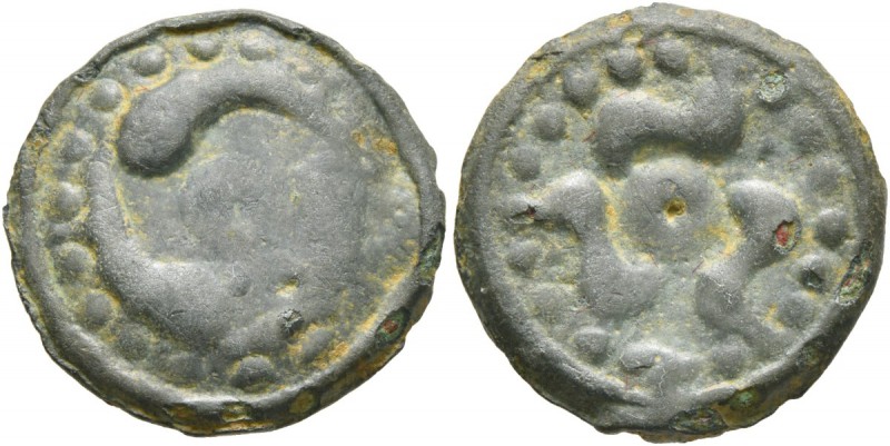 CELTIC, Central Gaul. Lingones . Circa 1st Century BC. Cast unit (Potin, 18 mm, ...