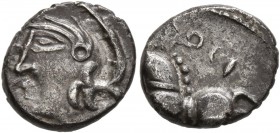 CELTIC, Central Gaul. Sequani . Togirix, circa mid 1st Century BC. Quinarius (Silver, 14 mm, 1.86 g). [TOGIRIX] Celticized head to left. Rev. TOGI[RIX...