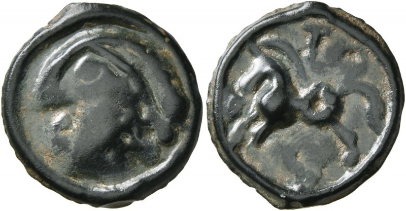 CELTIC, Central Gaul. Sequani . Circa 100-50 BC. Unit (Potin, 18 mm, 2.91 g, 8 h...