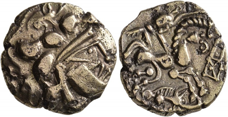 CELTIC, Northwest Gaul. Baiocassi . 2nd-1st century BC. Stater (Electrum, 20 mm,...