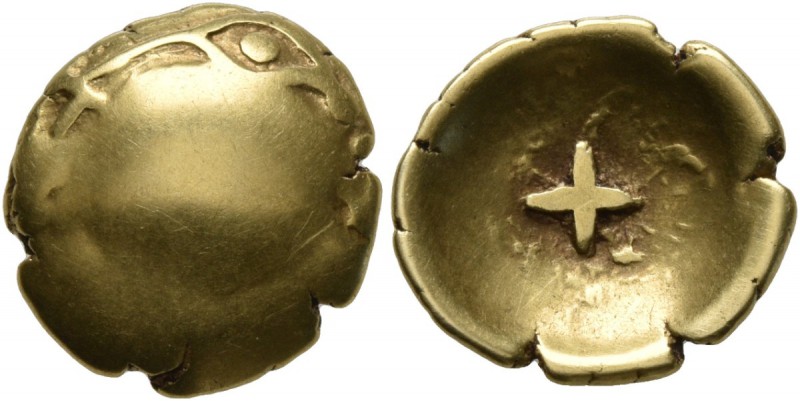 CELTIC, Central Europe. Vindelici . 2nd-1st century BC. 1/4 Stater (Gold, 13 mm,...