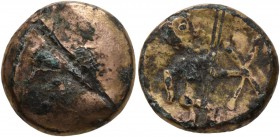 CELTIC, Central Europe. Boii . 2nd century BC. Stater (Subaeratus, 17 mm, 3.94 g), Bohemian local-series (former 'Nebenreihe' Type). Irregular bulge. ...