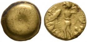 CELTIC, Central Europe. Boii . 2nd/1st century BC. 1/24 Stater (Gold, 5 mm, 0.36 g), Athena-Alkis-series. Round bulge with slighty concave area in cen...