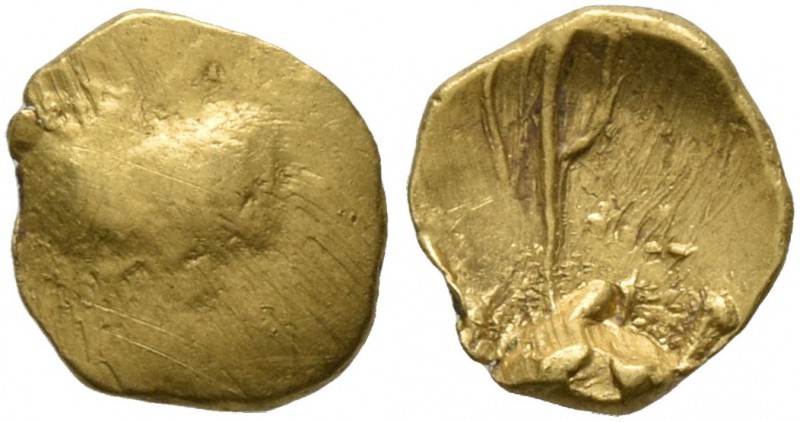 CELTIC, Central Europe. Boii . 1st century BC. 1/24 Stater (Gold, 8 mm, 0.23 g),...