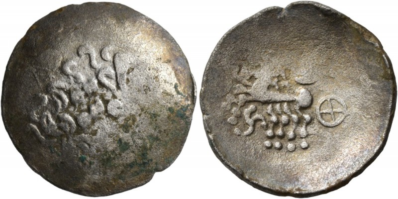 CELTIC, Central Europe. Helvetii . Late 2nd - early 1st Century BC. Scyphate Sta...