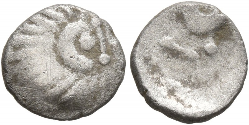 CELTIC, Central Europe. Pannonia . 2nd-1st Century BC. Obol (Silver, 10 mm, 0.50...
