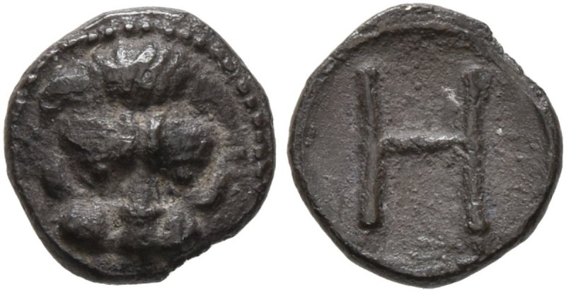 BRUTTIUM. Rhegion . Circa 415/0-387 BC. Hemilitron (Silver, 81 mm, 0.34 g, 11 h)...