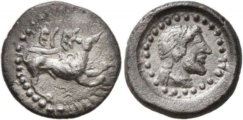 SICILY. Segesta . Circa 380 BC. Hemidrachm (Silver, 13 mm, 1.61 g, 6 h). ECEΣ Ho...