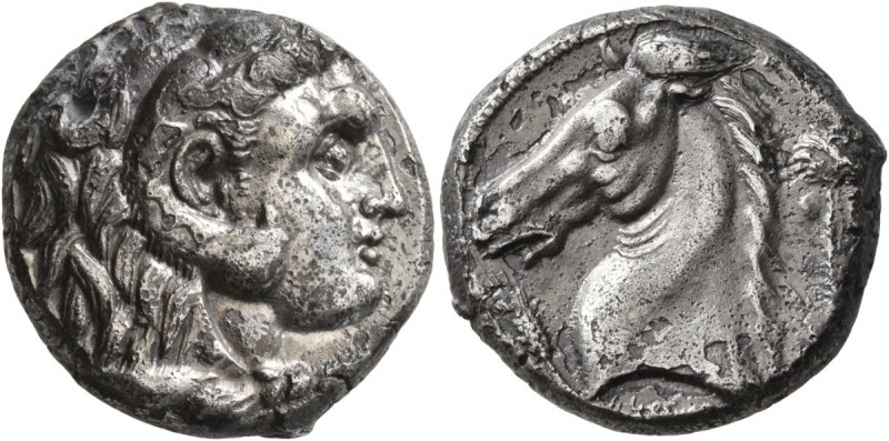 SICILY. Unlocated Punic mints . Circa 300-289 BC. Tetradrachm (Silver, 24 mm, 16...