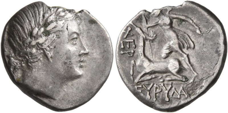 TAURIC CHERSONESOS. Chersonesos . Circa 210-200 BC. Drachm (Silver, 17 mm, 3.27 ...