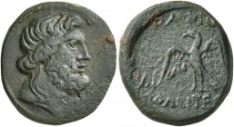 SKYTHIA. Olbia . Circa mid 1st Century AD. Bronze (20 mm, 6.37 g, 12 h). Laureate head of Zeus to right. Rev. OΛBIO-ΠOΛEITEΩ[N] Eagle standing left wi...