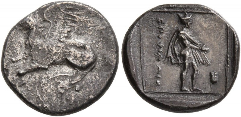 THRACE. Abdera . Circa 386/5-375 BC. Tetrobol (Silver, 16 mm, 2.57 g, 1 h). Grif...