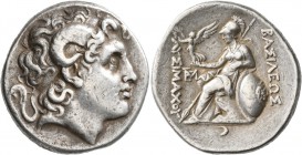KINGS OF THRACE. Lysimachos, 305-281 BC. Tetradrachm (Silver, 31 mm, 16.90 g), Lampsakos, circa 297/6-282/1. Diademed head of Alexander the Great to r...