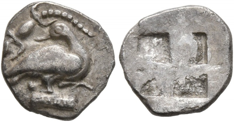 MACEDON. Eion . Circa 470-460 BC. Trihemiobol (Silver, 11 mm, 0.87 g). Goose sta...