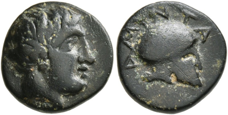 KINGS OF MACEDON. Amyntas II, 395/4-393 BC. Chalkous (Bronze, 12 mm, 1.96 g, 12 ...