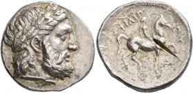 KINGS OF MACEDON. Philip II, 359-336 BC. Tetradrachm (Silver, 27 mm, 14.30 g, 11 h), struck by Antipater, Polyperchon, or Kassander, Pella, circa 323/...
