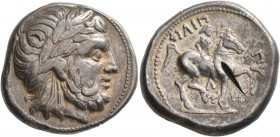 KINGS OF MACEDON. Philip II, 359-336 BC. Tetradrachm (Silver, 25 mm, 13.29 g, 8 h), struck by Antipater, Polyperchon, or Kassander, Amphipolis, circa ...
