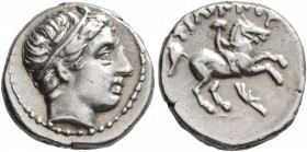 KINGS OF MACEDON. Philip II, 359-336 BC. 1/5 Tetradrachm (Silver, 13 mm, 2.66 g, 2 h), struck by Antipater, Polyperchon, or Kassander, Amphipolis, cir...